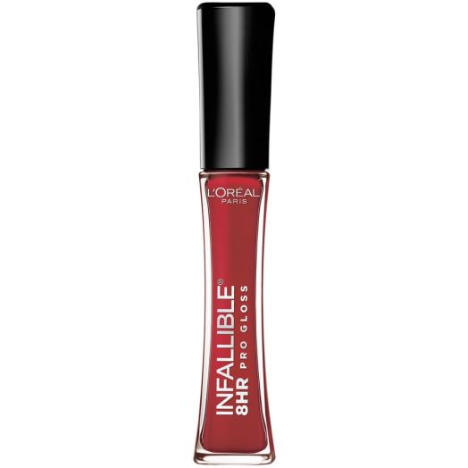 L'Oreal Paris Infallible 8 Hour Pro Lip Gloss, hydrating finish, Rebel Red, 0.21 fl. oz.