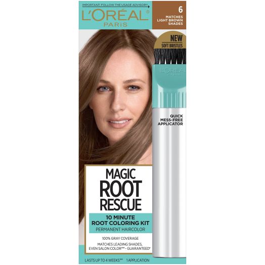L'Oreal Paris Magic Root Rescue 6 Matches Light Brown Shades Permanent Hair Color, 1 Application