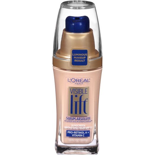 L'Oreal Paris Visible Lift Serum Absolute Lightweight Foundation, Soft Ivory, 1 fl oz
