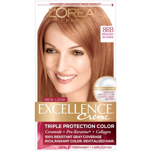 L'Oreal Paris Excellence Creme 8RB Reddish Blonde Level 3 Permanent Hair Color, 1 Application