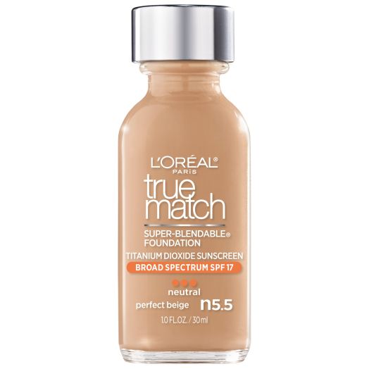 L'Oreal Paris True Match Super-Blendable Liquid Foundation, Perfect Beige, 1 fl. oz.