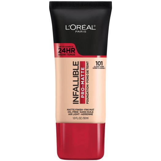 L'Oreal Paris Infallible Pro-Matte Blendable Foundation, Oil Free, 101 Classic Ivory, 1 fl oz
