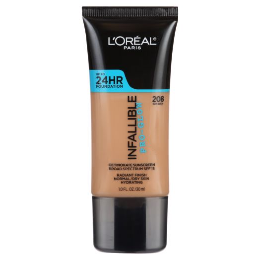 L'Oreal Paris Infallible Pro-Glow Foundation, Caramel Beige, 1 fl oz