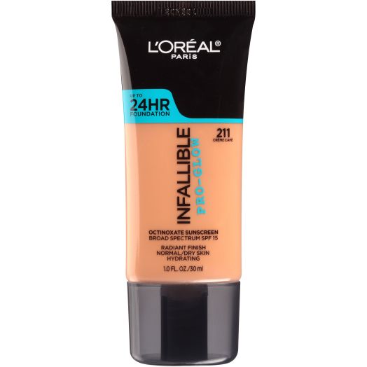 L'Oreal Paris Infallible Pro-Glow Foundation, Creme Cafe, 1 fl oz
