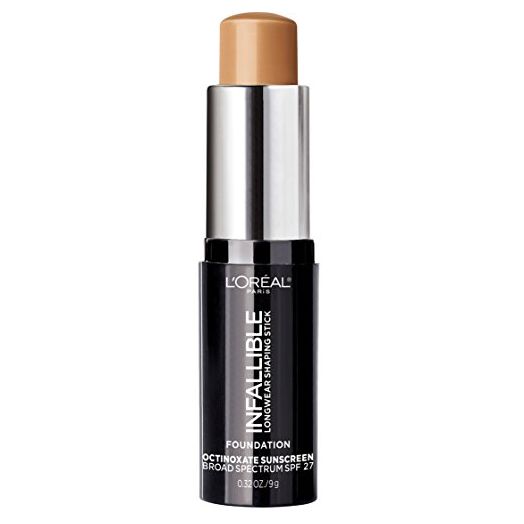 L'Oreal Paris Makeup Infallible Longwear Shaping Stick Foundation, 409 Honey, 1 Tube, 0.32 Ounce