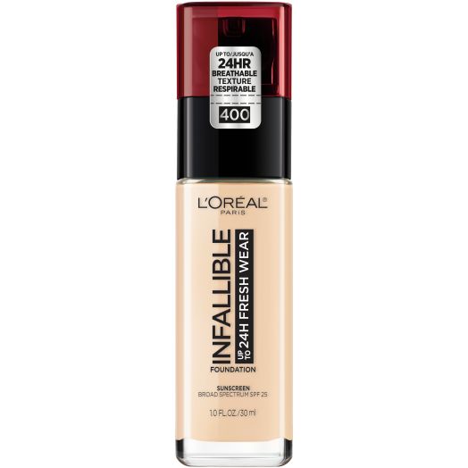 L'Oreal Paris Infallible 24 Hour Fresh Wear Foundation, Lightweight, Pearl, 1 fl. oz.