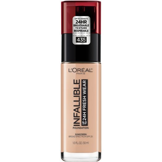 L'Oreal Paris Infallible 24 Hour Fresh Wear Foundation, Lightweight, Rose Vanilla, 1 fl. oz.