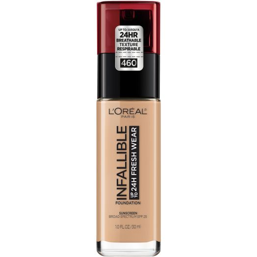 L'Oreal Paris Infallible 24 Hour Fresh Wear Foundation, Lightweight, Golden Beige, 1 fl. oz.