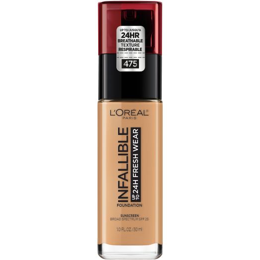 L'Oreal Paris Infallible 24 Hour Fresh Wear Foundation, Lightweight, Sun Beige, 1 fl. oz.