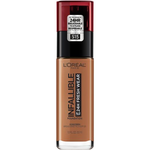 L'Oreal Paris Infallible 24 Hour Fresh Wear Foundation, Lightweight, Copper, 1 fl. oz.