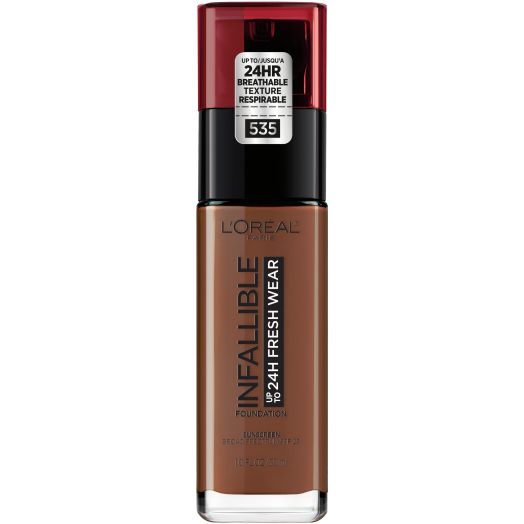 L'Oreal Paris Infallible 24 Hour Fresh Wear Foundation, Lightweight, Espresso, 1 fl. oz.