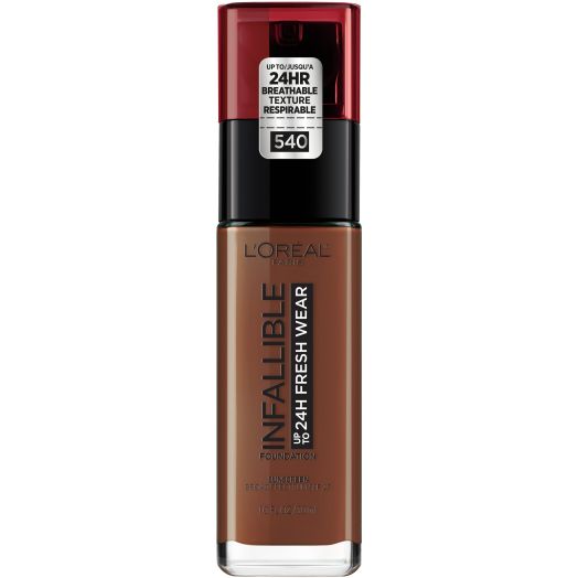 L'Oreal Paris Infallible 24 Hour Fresh Wear Foundation, Lightweight, Mahogany, 1 fl. oz.