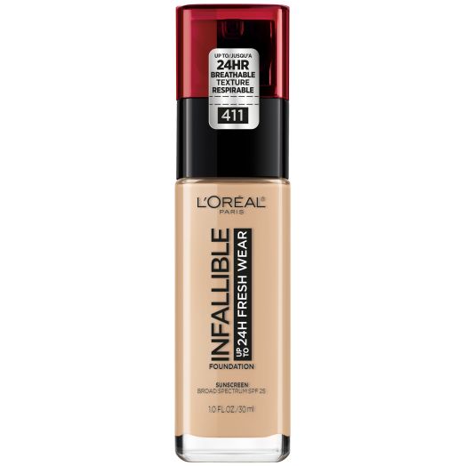 L'Oreal Paris Infallible 24 Hour Fresh Wear Foundation, Lightweight, Beige Ivory, 1 fl. oz.