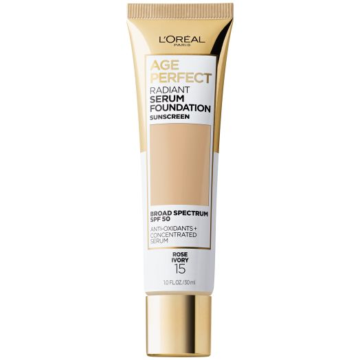 L'Oreal Paris Age Perfect Radiant Serum Foundation with SPF 50, Rose Ivory, 1 fl. oz. | L'Oreal Paris