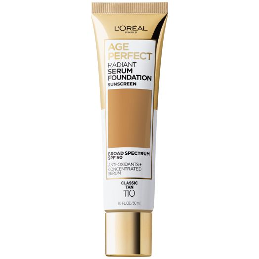 L'Oreal Paris Age Perfect Radiant Serum Foundation with SPF 50, Classic Tan, 1 fl. oz.