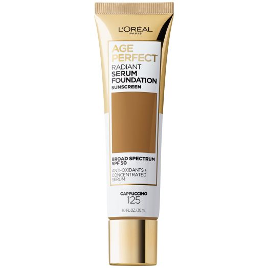 L'Oreal Paris Age Perfect Radiant Serum Foundation with SPF 50, Cappuccino, 1 fl. oz.