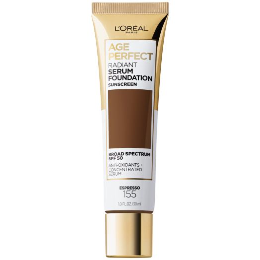 L'Oreal Paris Age Perfect Radiant Serum Foundation with SPF 50, Espresso, 1 fl. oz.