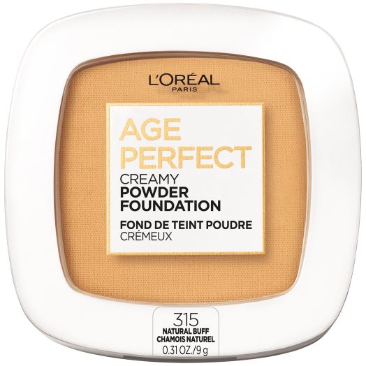 L'Oreal Paris Age Perfect Creamy Powder Foundation with Minerals, Natural Buff, 0.31 oz