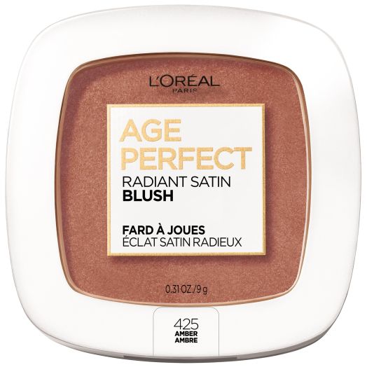 L'Oreal Paris Age Perfect Radiant Satin Blush with Camellia Oil, Amber, 0.31 oz