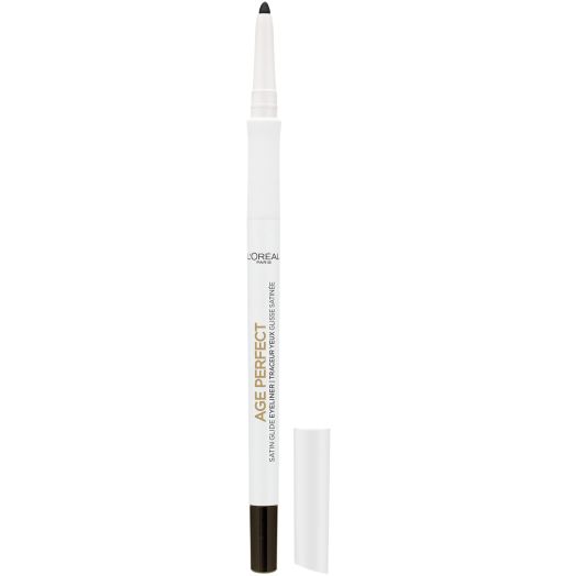 L'Oreal Paris Age Perfect Satin Glide Eyeliner with Mineral Pigments, Black, 0.012 oz