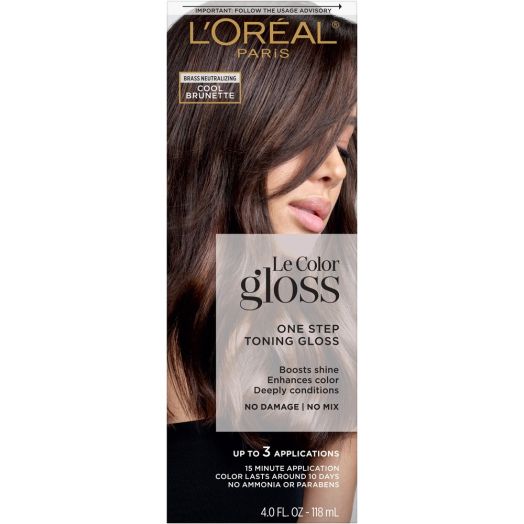 L'Oreal Paris Le Color Gloss One Step in-Shower Toning Gloss, Cool Brunette, 4 fl oz | L'oreal Paris
