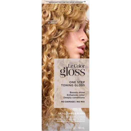 L'Oreal Paris Le Color Gloss One Step in-Shower Toning Gloss, Honey Blonde, 4 fl oz