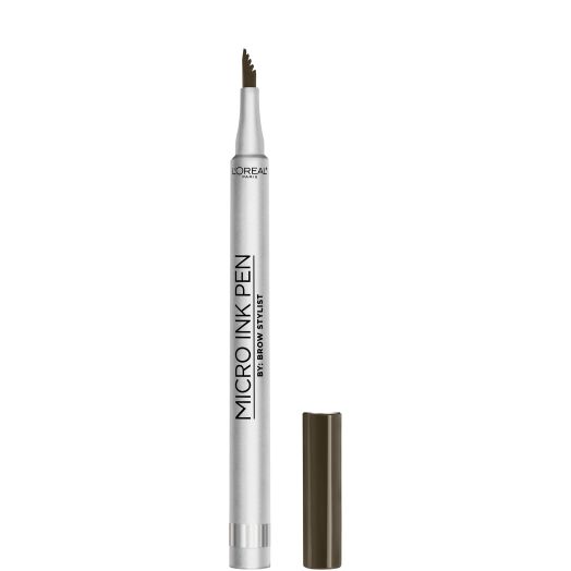 L'Oreal Paris Brow Stylist Micro Ink Pen by Brow Stylist, Up to 48HR Wear, Dark Brunette, 0.033 fl oz
