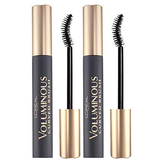 L'Oreal Paris Makeup Voluminous Original Volume Building Mascara with Curved Brush, Black, 2 Count