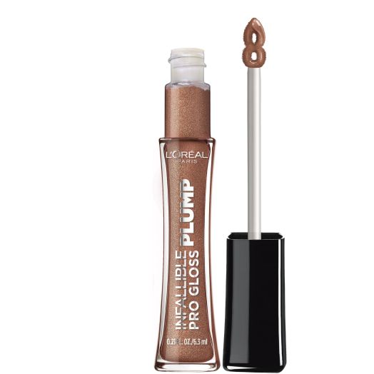L'Oreal Paris Infallible Pro Gloss Plump Lip Gloss with Hyaluronic Acid, Sunlit Shimmer, 0.21 fl. oz.