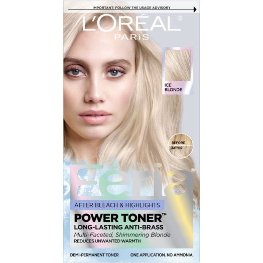 L'Oreal Paris Feria Power, Long Lasting Anti Brass Toner, Ice Blonde 9P, 1 fl oz