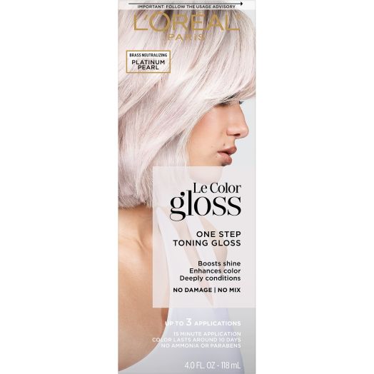 L'Oreal Paris Le Color Gloss One Step in-Shower Toning, Platinum Pearl, 4.0 fl oz