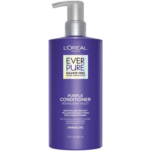 L'Oreal Paris EverPure Sulfate Free Purple Conditioner, color treated hair, 23 fl. oz.
