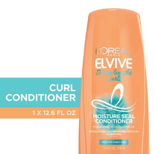 L'Oreal Paris Elvive Dream Lengths Curls Moisture Conditioner, Paraben-Free, 12.6 fl. oz.