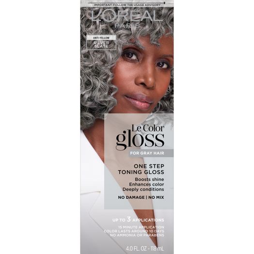 L'Oreal Paris Le Color Gloss One Step in-Shower Toning Gloss, Silver Slate, 4 fl oz