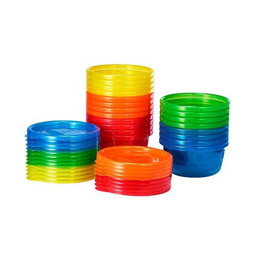 The First Years Y6695CA1 Take & Toss Storage Bowls Value Set - 20 Pack, Rainbow