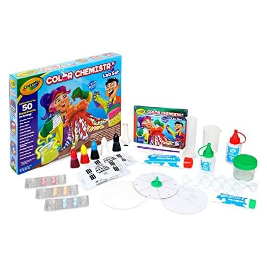 Crayola Color Chemistry Set (50 Experiments), Science Kit For Kids, STEM Toy for Kids, Gift for Boys & Girls, Ages 7, 8, 9