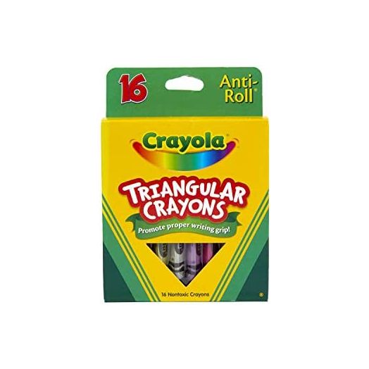 Crayola Triangular Crayons, Toddler Crayons, Coloring, 16 count