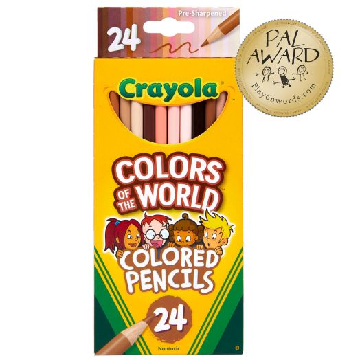 Crayola Colors of the World Colored Pencils, Assorted Colors, Beginner Child, 24 Pieces