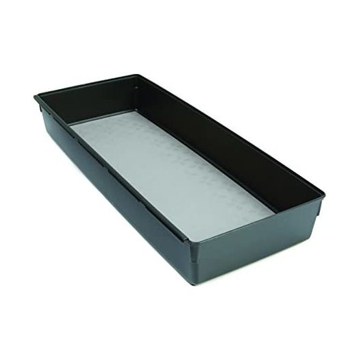 Rubbermaid No-Slip Interlocking Drawer Organizer, 6-in. x 15-in, Black with Gray Base (1994535)