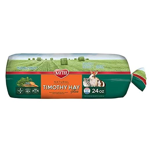 Kaytee All Natural Timothy Hay Plus Marigolds for Guinea Pigs, Rabbits & Other Small Animals, 24 Ounce