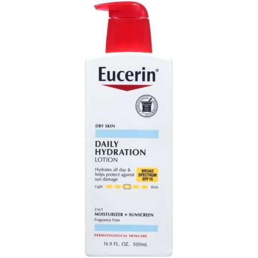 Eucerin Daily Hydration Broad Spectrum SPF 15 Body Lotion, 16.9 Fl Oz