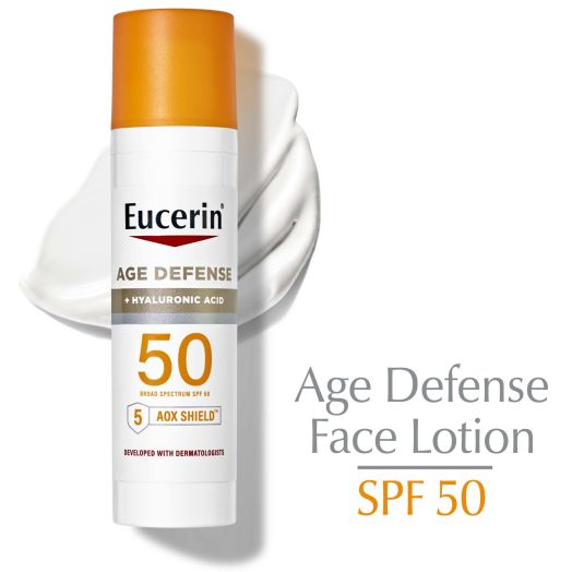 Eucerin Sun Age Defense SPF 50 Face Sunscreen Lotion, 2.5 Fl Oz Bottle
