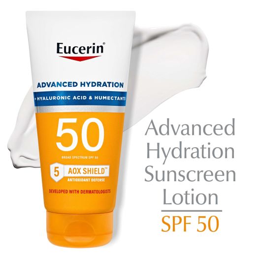 Eucerin Sun Advanced Hydration SPF 50 Sunscreen Lotion, 5 Fl Oz Tube