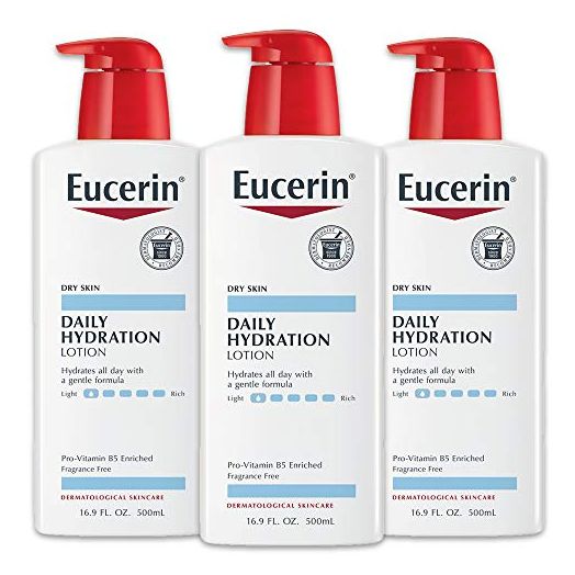 Eucerin Daily Hydration Lotion - Light-weight Full Body Lotion for Dry Skin - 16.9 FL OZ (Pack of 3)