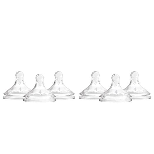 Dr. Brown's Options+ Wide-Neck Baby Bottle Nipple - Level 4, Fast Flow - 6pk - 9m+