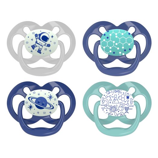 Dr. Brown’s Advantage Pacifiers, Stage 2, 6-18 Months, Blue, 4-PK