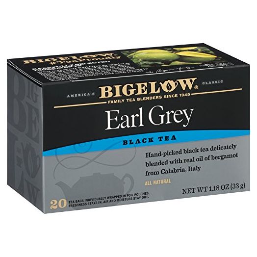 Bigelow Earl Grey Black Tea, Caffeinated, 20 Count (Pack of 6)