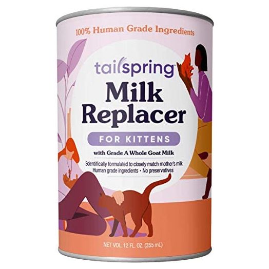 Tailspring Milk Replacer for Kittens, Liquid, Ready-to-Feed, Made with Whole Goat Milk