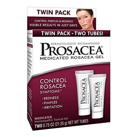 Prosacea - Heals Rosacea Symptoms of Redness, Pimples and Irritation - Twin Pack - Two 0.75oz Tubes (1.5oz Total)