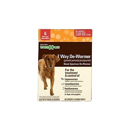 Wormx Plus DeWormer, Large Dog, 6-Ct.
